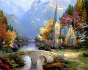 Diy oil painting, paint by number kit- Exotic 16*20 inch.