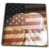 3dRose db_40146_1 Heart in Hands America Patriotic Photography USA Drawing Book, 8 by 8-Inch