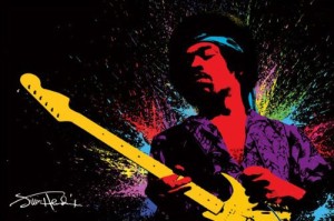 Jimi Hendrix-Paint, Music Poster Print, 24 by 36-Inch