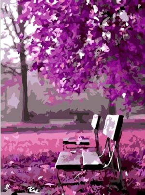 Diy oil painting, paint by number kit- Wait for romance 16*20 inch.