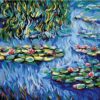 Diy oil painting, paint by number kit- worldwide famous oil painting Water Lilies by Monet 16*20 inch.
