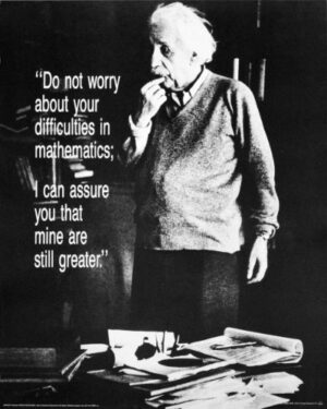 Albert Einstein - Do Not Worry Quote Poster