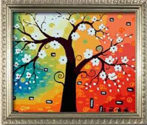 Diy oil painting, paint by number kit- Abstract tree? 16*20 inch.