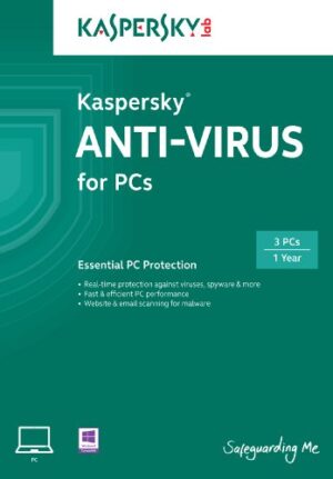 Kaspersky Anti-Virus 2014 3 User, 1 Year [Online Code]