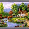Diy oil painting, paint by number kit- Bucolic 16*20 inch.