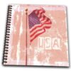 3dRose db_29514_2 American Flag USA Art Patriotic Americana Photography Memory Book, 12 by 12-Inch