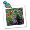 qs_104627_1 Dooni Designs Vintage Designs – Vintage Digital Oil Painting Beautiful Colorful Peafowl Peacock – Quilt Squares – 10×10 inch quilt square