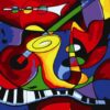 Diy oil painting, paint by number kit- worldwide famous oil painting Abstract Music by Picasso 16*20 inch.