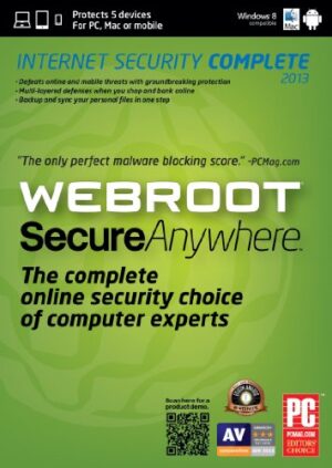 Webroot SecureAnywhere Internet Security Complete 2013 – 5 Devices