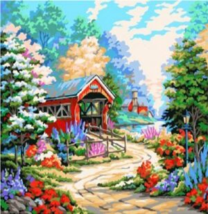 Diy oil painting, paint by number kit- Country lanes 16*20 inch.