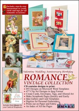 ScrapSMART - Romance: Valentine, Wedding, Anniversary, Birthday Vintage Collection Software - Jpeg & PDF Files for Mac [Download]