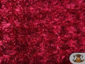 Rosette Satin RED Fabric By the Yard