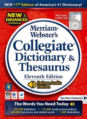 Merriam Webster's Collegiate Dictionary & Thesaurus 11th Edition Deluxe Audio for PC [Download]