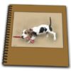 db_20529_1 777images Digital Paintings Pets – Digital painting of a Bassett hound puppy pulling on the leash Lead The Way – Drawing Book – Drawing Book 8 x 8 inch