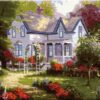 Diy oil painting, paint by number kit- Spring House 16*20 inch.