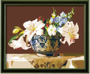 Diy oil painting, paint by number kit- Scent the air 16*20 inch.