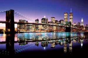 Color Brooklyn Bridge Poster Art Print