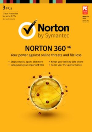 Norton 360 6.0 - 1 User / 3 PC (12 month subscription) [Download] [Old Version]