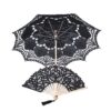 Black Lace Parasol Victorian Battenburg Sun Umbrella for Bridal Party Wedding Decoration Photography Props