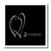 Beverly Turner Photography Two Gold Hearts 50th Anniversary 6 by 6-Inch Iron on Heat Transfer Paper